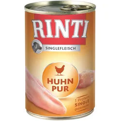 RINTI Singlefleisch 400g Dose Hundenassfutter 6 x 400 Gramm Huhn Pur