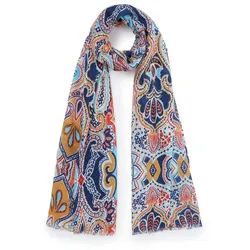 L’écharpe finement frangé include multicolore