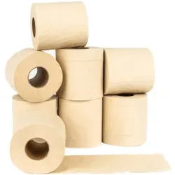 biomondi Bambus Toilettenpapier, 3-lagig, Umweltfreundliches und weiches Klopapier aus 100% Bambus, 1 Karton = 8 Rollen à 200 Blatt
