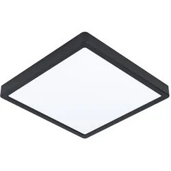 Eglo Badezimmer-Deckenleuchte , Schwarz, Weiß , Metall, Kunststoff , 28.5x3x28.5 cm , Lampen & Leuchten, Innenbeleuchtung, Deckenleuchten, Deckenleuchten