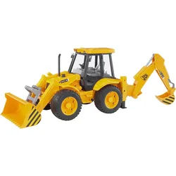 Bruder® Spielzeug-Bagger JCB 4CX Baggerlader m. Ladeschaufel und Grabbagger (02428), Made in Europe gelb|schwarz