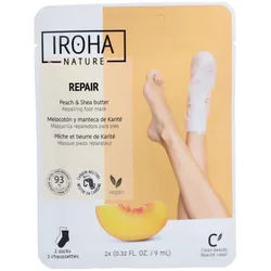 Iroha Nature Reparierende Fußmaske Pfirsich & Sheabutter