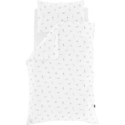 Träumeland Babybettwäsche , Orange, Weiß , Textil , Tier , 100x135 cm , pflegeleicht, atmungsaktiv, hautfreundlich, schadstoffgeprüft, weiche und anschmiegsame Oberfläche , Schlafen, Babytextil-Kollektionen