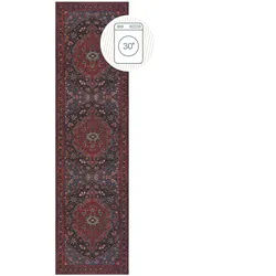 Teppich FLAIR RUGS "Medallion", rot, B:60cm H:4mm L:230cm, Kunstfaser, Teppiche, Teppich, Waschbar Traditioneller Teppich