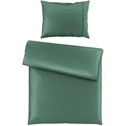 Bio:Vio Bettwäsche , Grün , Textil , Uni , 140x200 cm , pflegeleicht, atmungsaktiv, hautfreundlich, schadstoffgeprüft, bio , Heimtextilien, Bettwäsche & Leintücher, Bettwäsche, Satin-Bettwäsche