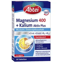 Abtei Magnesium 400 + Kalium 30 St Tabletten