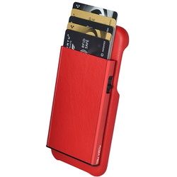 Tru Virtu Click & Slide Pay & Phone Kartenetui und Smartphoneülle - iPhone 8 Nappa Coral/Red