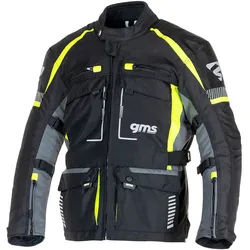 GMS Everest 3in1 Motorrad Textiljacke, schwarz-gelb, Größe XL für Männer