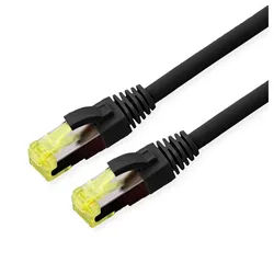 ROLINE Roline 21.15.0759 RJ45 Patchkabel CAT 6a S/FTP 10 m Schwarz 1 St. Netzkabel, (1000.00 cm) schwarz