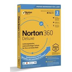 Norton 360 Deluxe, 25 GB Cloud-Backup, 3 Geräte 1 Jahr