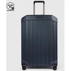 Piquadro PQ Light Großer Trolley Koffer mit 4-Rollen, erweiterbar4 Rollen Mattblau
