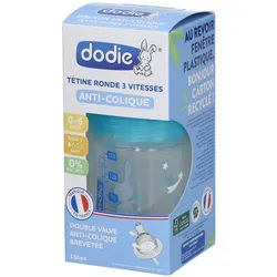 dodie® Babyflasche Initiation+ 150 ml Anti-Kolik Rundsauger 0-6 Monate