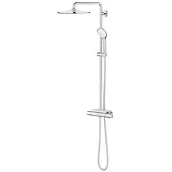 Grohe Euphoria System 310 Duschsystem mit Aufputz-Thermostatbatterie, Aquadimmer, Wandmontage, SpeedClean, Chrom, 26075001 26075001