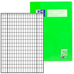 OXFORD Schulheft 1 Schulheft Lin. 29 (Rautiert) 16 Blatt mit Rand A4 hellgrün