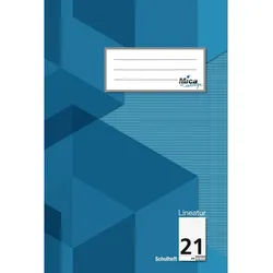 MICA Schulheft Schulheft A4 - Lineatur 21 - liniert - 16 Blatt