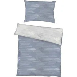 Kaeppel Bettwäsche , Dunkelblau , Textil , Graphik , 200x220 cm , bügelleicht , Heimtextilien, Bettwäsche & Leintücher, Bettwäsche, Satin-Bettwäsche