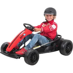 Actionbikes Motors Go-Kart Kinder Go Kart SX1968 elektro - bis 13 km/h - Bremsautomatik - 700 W, 3 - 7 Jahre - Kinder Fahrzeug Spielzeug elektrisch - Kinderkart rot