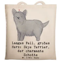 Mr. & Mrs. Panda Tragetasche Skye Terrier - Transparent - Geschenk, Hundefreund, Strandtasche, Hun (1-tlg)