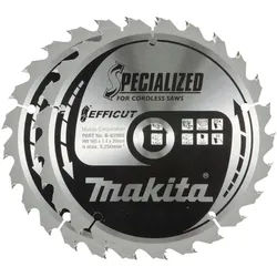 Makita Kreissägeblatt Makita B-62985-2 Kreissägeblatt-Set 165 x 20 x 1.4 mm Zähneanzahl: 25
