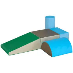 Homcom Bausteinset 5er-Set Schaumstoff Bausteine Bauspielzeug für 1-3 Jahre alt Kinder , Kunststoff , 40.6x20.3x40.6 cm , unisex , Spielzeug, Sonstiges Spielzeug