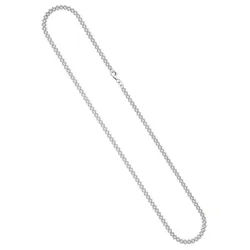 JOBO Kette ohne Anhänger Silberkette 4 mm, 925 Silber rhodiniert 45 cm silberfarben