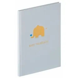 Walther Fotoalbum TB-148-L Babytagebuch Baby Animal blau 20x28cm