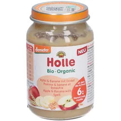 Holle Apfel und Banane mit Dinkel