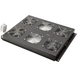 ASSMANN Netzwerkschrank DIGITUS Dachlüftereinheit Unique 4 Lüfter, Thermostat, Schwarz