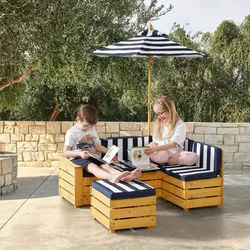 Kindergartenset Daisy Blau/ Weiß Tanne/Textil