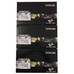 Lexmark C736 Toner CMY Extra High Yield Pack of 3