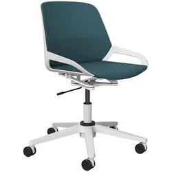 Aeris Drehstuhl , Blau, Weiß , Metall, Kunststoff , Drehkreuz , 70x68x40 cm , Made in Germany , Typenauswahl, Wippfunktion, Sitzfläche 360° drehbar , Büromöbel, Bürostühle, Drehstühle