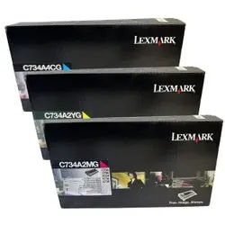 Lexmark C734 Toner CMY Pack of 3