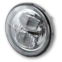 HIGHSIDER LED Hauptscheinwerfereinsatz TYP 7 mit Standlichtring, rund, chrom, 5 3/4 Zoll, silber