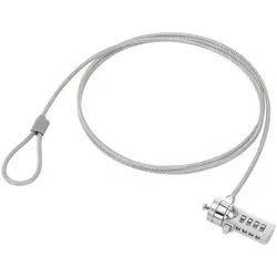 LogiLink Laptopschloss LogiLink Laptop Schloss Zahlenschloss 150 cm NBS002 silberfarben