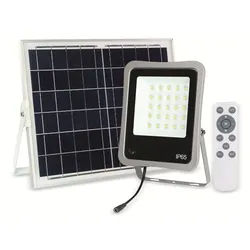 OPTONICA Solar LED-Fluter mit Fernbedienung, 30 W, 2400 lm, IP65, 6000 K