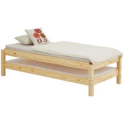 Idimex Stapelbett Rino 90X200 Cm , Naturfarben , Holz , Kiefer , Vintage , 98x54x211 cm , FSC Mix , Kinder- & Jugendzimmer, Kindermöbel, Kinderbetten, Kindereinzelbetten