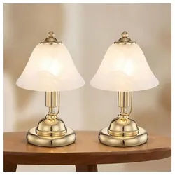 GLOBO LIGHTING LED Nachttischlampe, Leuchtmittel inklusive, Warmweiß, Tischlampe Tischleuchte Bürolampe Leseleuchte LED 2x