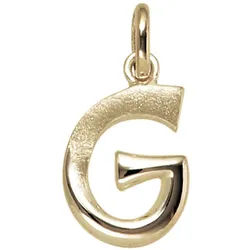 JOBO Buchstabenanhänger Anhänger Buchstabe, 375 Gold gelb|goldfarben