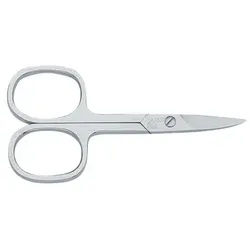 Nagelschere, aufgebogen, glatt, vernickelt - für Linkshänder, strichmattiert