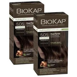 Biokap Naturkosmetik Haarfarbe Haselnussbraun 5.05 duo 2x135 ml braun