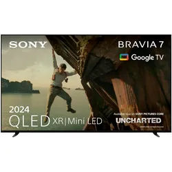 Sony K-65XR70 QLED Mini LED-Fernseher (164 cm/65 Zoll, Google TV, Smart-TV, BRAVIA 7, 4K HDR, Dolby Vision, Gaming Funktionen für Playstation 5) schwarz