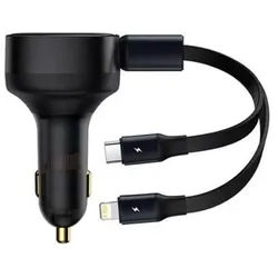 Car Charger Enjoyment with cable USB-C + Lightning 3A 30W (Black)