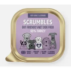 Scrumbles Getreidefreies Nassfutter für Hunde mit Truthahn 150 g