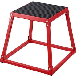 VEVOR Plyometrische Sprungbox, 458 mm Plyo-Box, Plyometrische Plattform Plyobox Rot, Rutschfeste Fitness-Übungs-Step-Up-Box für Heimtraining, Konditions-Krafttraining, Gesäß, Oberschenkel Trainieren