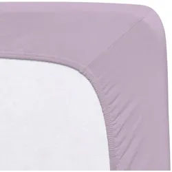 Florella Spannleintuch , Flieder , Textil , 90-100x200-220 cm , Oeko-Tex® Standard 100, Oeko-Tex® Made IN Green , Rundumgummi, bügelfrei, für Wasserbetten geeignet, rutschfest auf der Matratze, Spezialgummi für unermüdliche Elastizität, weich und anschmiegsam, formstabil und langlebig, perfekter Sitz, spielend leicht zu überziehen, besonders dehnbar, absolut faltenfreier Sitz, allerhöchster Komfort, geeignet für Boxspringbetten , Heimtextilien, Bettwäsche & Leintücher, Leintücher, Spannleintücher