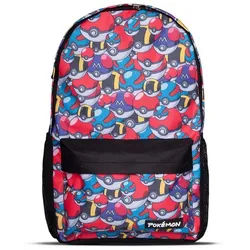 POKÉMON Rucksack Pokéballs Basic AOP, Meisterball Hyperball Anime Manga Backpack bunt