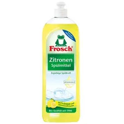 Frosch Zitronen Spülmittel , Fettlösende Reinigung für glänzend sauberes Geschirr, 750 ml - Flasche
