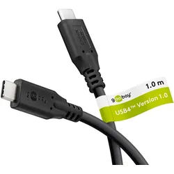 GOOBAY USB-C Kabel 74195 USB4 100W 1m schwarz 20 Gbit/s