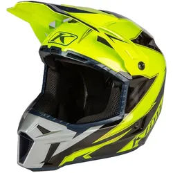 Klim F3 Lightning Carbon Motocross Helm, grau-gelb, Größe XL für Männer