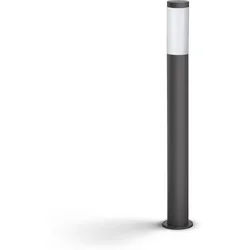 Philips Pollerleuchte Utrecht max. 60W, IP44, anthrazit, ohne Leuchtmittel grau